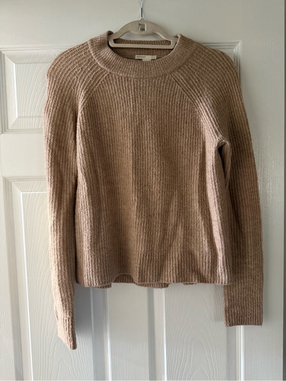 H&M Cozy Ribbed Crewneck Sweater - Taupe Small